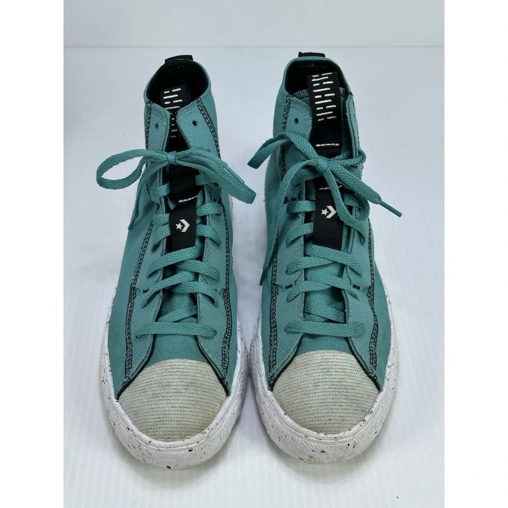 Converse Chuck Taylor All Star Turquoise High Top Sneakers Lace Up M 8 W 10 - Picture 4 of 14